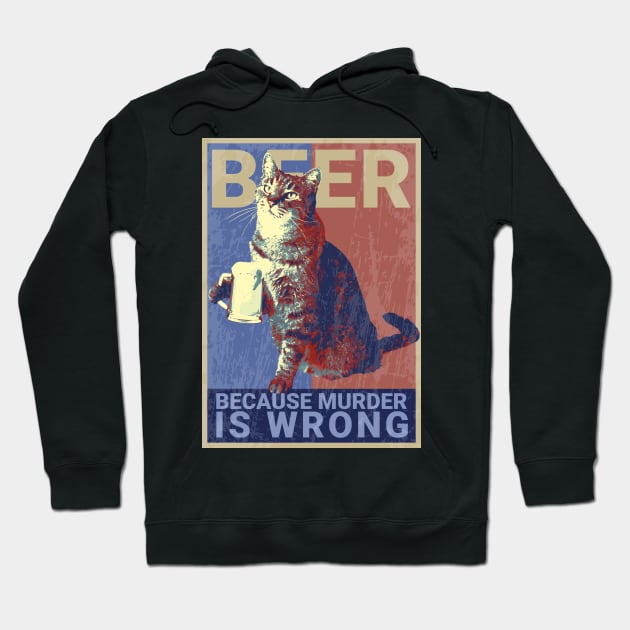 Cat Because Murder is Wrong Hoodie by DeathAnarchy